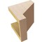 Ekena Millwork 6"W x 6"D x 6"H Wide Clemmons Rough Cedar Woodgrain TimberThane Corbel, Primed Tan CORUR06X06X06CLERCPR - alternate 4
